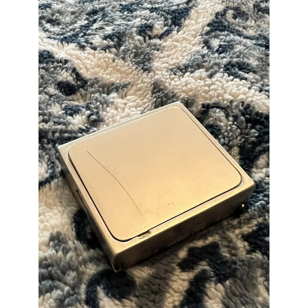 Platinum Number Dial Silver‎ Finish LAPTOP Mini collectible Desk Clock Vtg W